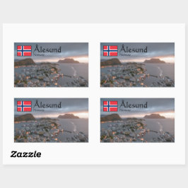 Alesund Norwegen Souvenir Rechteckiger Aufkleber