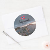 Alesund Norwegen Souvenir Runder Aufkleber (Umschlag)