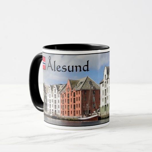 Alesund Norwegen Souvenir Tasse (Vorderseite Links)