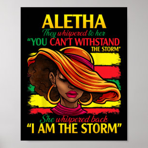 Aletha Vorname Familienname Schwarze Geschichte Mo Poster
