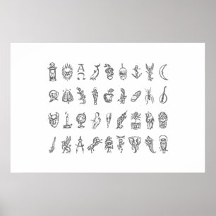 Alethiometer Symbole Goldener Kompass Das Symbol Poster