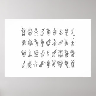 Alethiometer Symbole Goldener Kompass Das Symbol Poster