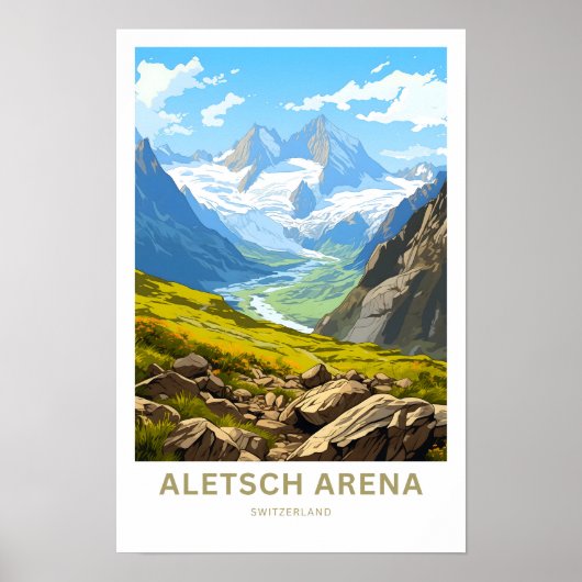 Aletsch Arena Schweiz Reisen Print Poster (Vorne)