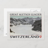 Aletsch Glacier - auf White.jpg Postkarte (Vorne/Hinten)