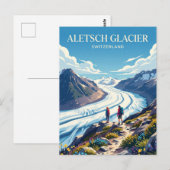 Aletschgletscher Schweiz Postkarte (Vorne/Hinten)