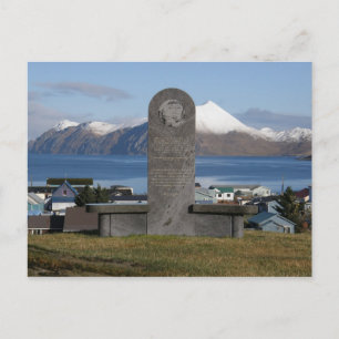 Aleut Relocation Memorial Statue, Unalaska Island Postkarte