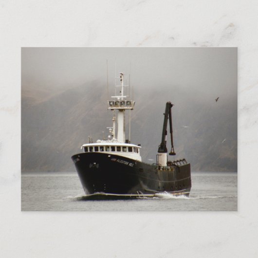 Aleutian No. 1, Crab Boat in Dutch Harbour, Alaska Postkarte (Vorderseite)