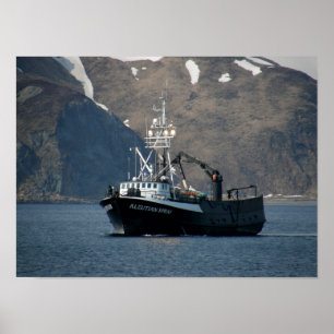 Aleutian Spray, Crab Boat im niederländischen Hafe Poster
