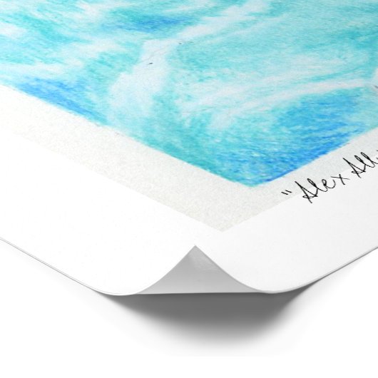 "Alex All Wet" Mein Gesicht auf meinem Wellness-Ce Poster (Ecke)