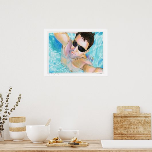 "Alex All Wet" Mein Gesicht auf meinem Wellness-Ce Poster (Küche)