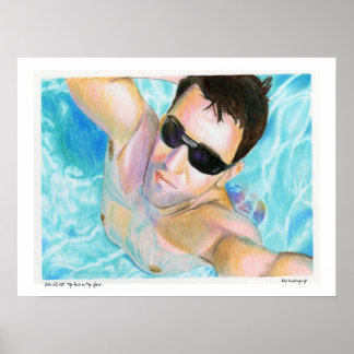 "Alex All Wet" Mein Gesicht auf meinem Wellness-Ce Poster