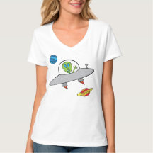 Alex das alien - Nano-V-Hals T - Shirt,