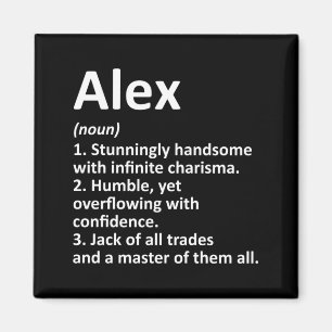Alex Definition Personalisierter Name Lustiger Geb Magnet