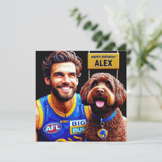 ALEX ~ Geburtstagskarte ~ Fußballsaison ~ (Stehend Vorderseite)