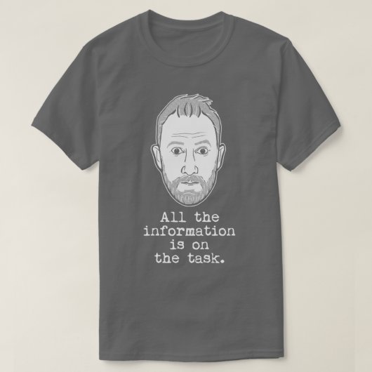 Alex Horne Taskmaster alle Informationen finden Si T-Shirt (Design vorne)