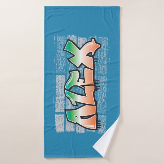 ALEX Ihr Name Graffiti Brick Wall Paint Spritzer Badehandtuch (Badehandtuch)