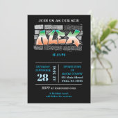 ALEX Ihr Name Graffiti Brick Wall Paint Spritzer Einladung (Stehend Vorderseite)