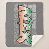 ALEX Ihr Name Graffiti Brick Wall Paint Spritzer Sherpadecke (Vorderseite)