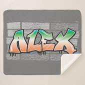 ALEX Ihr Name Graffiti Brick Wall Paint Spritzer Sherpadecke (Vorderseite (Horizontal))
