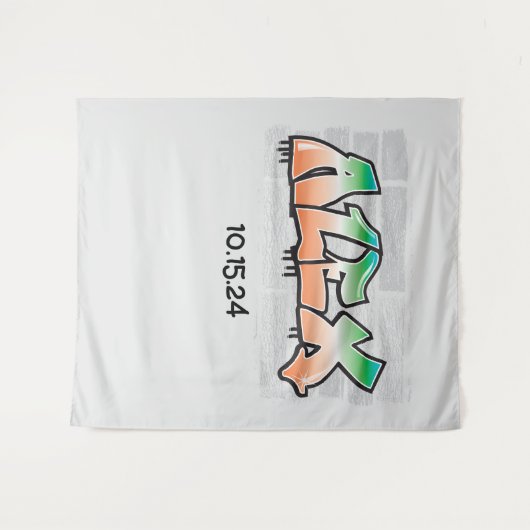 ALEX Ihr Name Graffiti Brick Wall Paint Spritzer Wandteppich (Vorderseite (Horizontal))