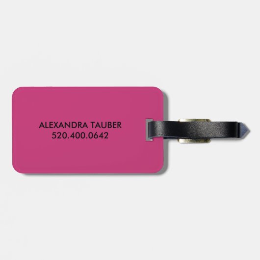 Alex Luggage Tag Gepäckanhänger (Rückseite horizontal)