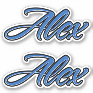 Alex Name blue Aufkleber Sticker Stickerset