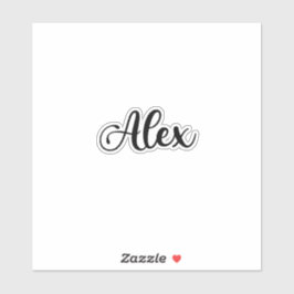 Alex Name - Handgeschriebene Kalligrafie Aufkleber