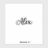 Alex Name - Handgeschriebene Kalligrafie Aufkleber (Blatt)