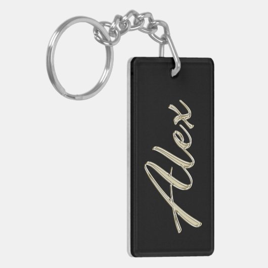 Alex Name whitegold Schlüsselanhänger Anhänger (Vorderseite links)