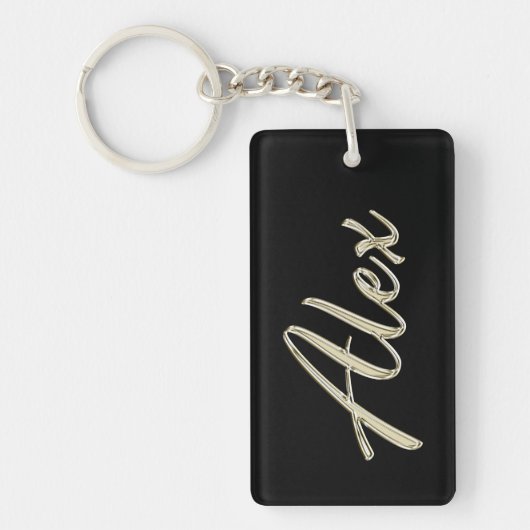 Alex Name whitegold Schlüsselanhänger Anhänger (Vorderseite)