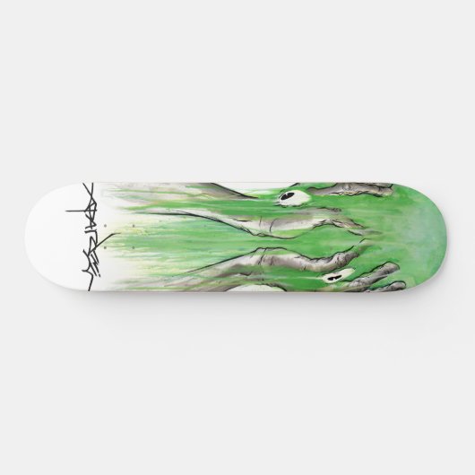 Alex Pardee "giftiges Lazyface " Skateboard (Horizontal)
