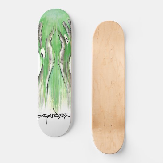 Alex Pardee "giftiges Lazyface " Skateboard (Vorderseite)