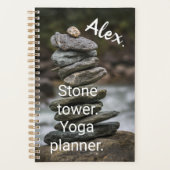 Alex. Steinturm. Yoga personalisieren Planer (Vorderseite)