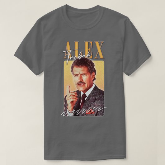 Alex Trebek Retro ästhetisches Lüfterdesign T-Shirt (Design vorne)