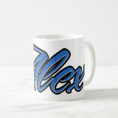 Alex Vorname Name blue Tasse Kaffeetasse (VorderseiteRechts)