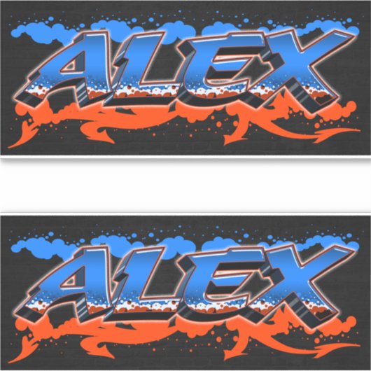 Alex Vorname Name Graffiti Aufkleber Sticker (Vorderseite)