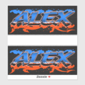 Alex Vorname Name Graffiti Aufkleber Sticker (Blatt)