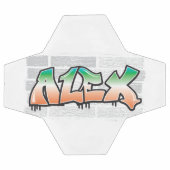 ALEX Your Name Graffiti Brick Wall Paint Splatter Fußball (Flach)