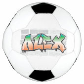 ALEX Your Name Graffiti Brick Wall Paint Splatter Fußball (Vorderseite)