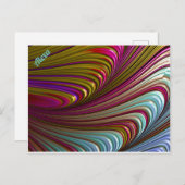 ALEXA ~ 3D Fraktal Design Muster ~ Candy Leckerei  Postkarte (Vorne/Hinten)