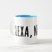 Alexa, als Nächstes... Zweifarbige Tasse (Vorderseite Links)