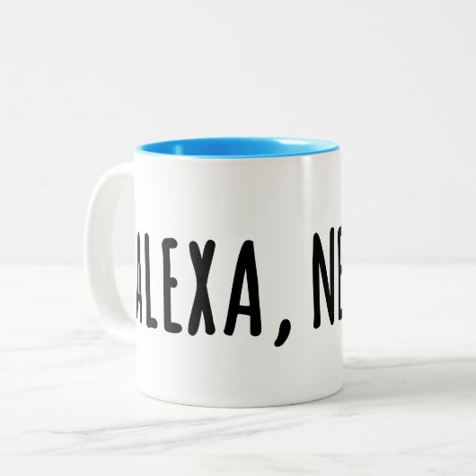 Alexa, als Nächstes... Zweifarbige Tasse (Vorderseite Links)