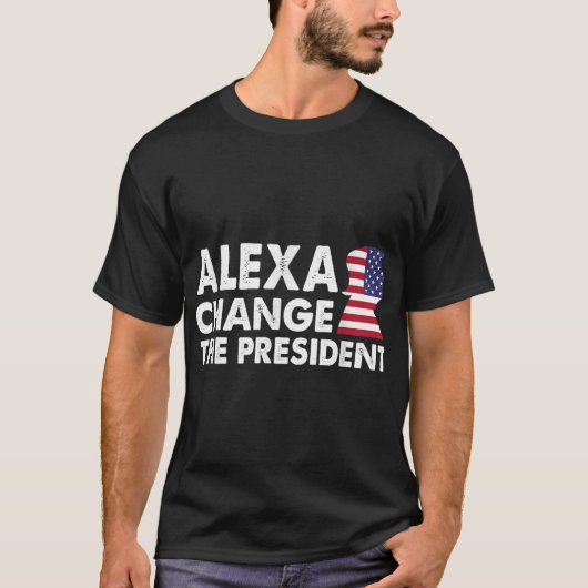 ALEXA ÄNDERT PRÄSIDENT Funny Anti Joe Biden T-Shirt (Vorderseite)