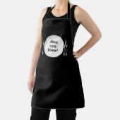 Alexa Befehl auf schwarz Schürze (InSitu)