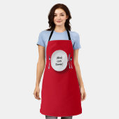 Alexa Befehl auf weißer Platte Schürze (Getragen)