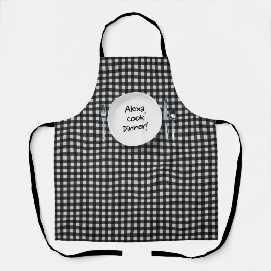 Alexa Befehl auf weißer Platte Schürze (Vorderseite)