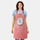 Alexa Befehl auf weißer Platte Schürze (Getragen)