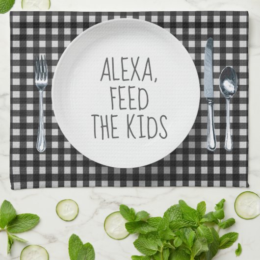 Alexa Command Humor Geschirrtuch (Gefaltet)