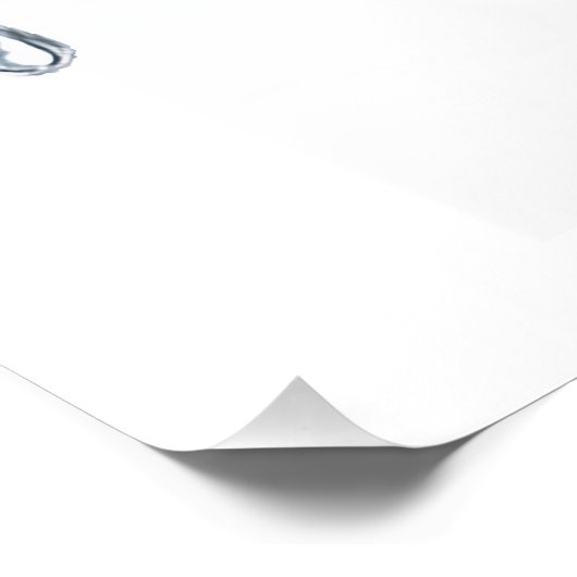 Alexa Command Humor on White Poster (Ecke)