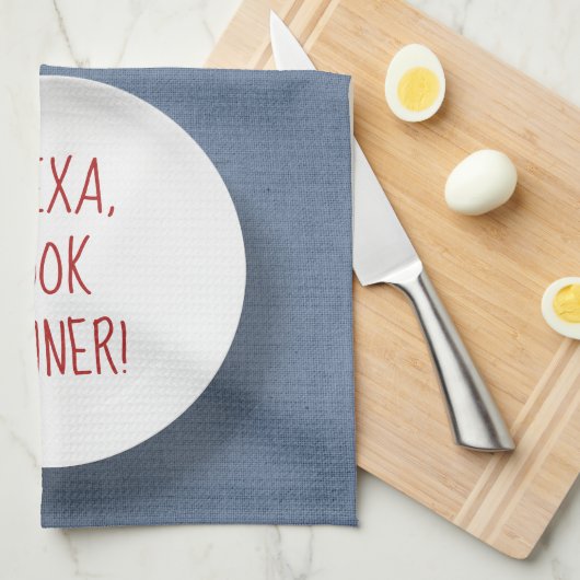 Alexa Command Spaß auf dem Teller Geschirrtuch (Viertel Falte)